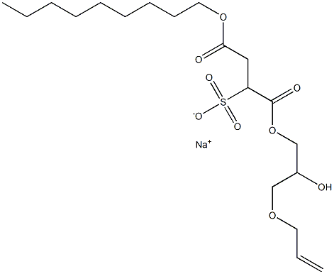 2-(Nonyloxycarbonyl)-1-[[3-(allyloxy)-2-hydroxypropoxy]carbonyl]-1-ethanesulfonic acid sodium salt Struktur