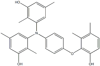 N,N-Bis(3-hydroxy-2,5-dimethylphenyl)-4-(6-hydroxy-2,3-dimethylphenoxy)benzenamine Struktur