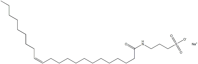 3-[[(Z)-1-Oxo-13-docosen-1-yl]amino]-1-propanesulfonic acid sodium salt Struktur