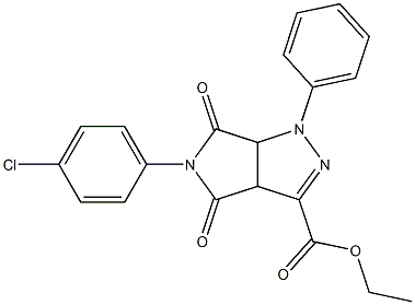 1,3a,4,5,6,6a-Hexahydro-4,6-dioxo-5-(4-chlorophenyl)-1-(phenyl)pyrrolo[3,4-c]pyrazole-3-carboxylic acid ethyl ester Struktur