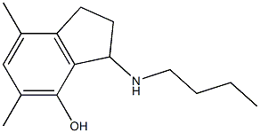 3-Butylamino-2,3-dihydro-5,7-dimethyl-1H-inden-4-ol Struktur