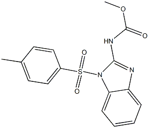 1-(4-Methylphenylsulfonyl)-2-methoxycarbonylamino-1H-benzimidazole Struktur