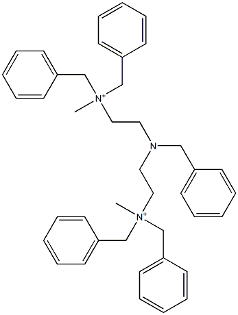 N,N'-[[(Phenylmethyl)imino]bis(2,1-ethanediyl)]bis[N-methyl-N-(phenylmethyl)benzenemethanaminium] Struktur