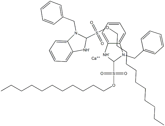 Bis(1-benzyl-2,3-dihydro-2-undecyl-1H-benzimidazole-2-sulfonic acid)calcium salt Struktur