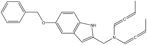 2-[Di(1,2-butadienyl)aminomethyl]-5-(benzyloxy)-1H-indole Struktur