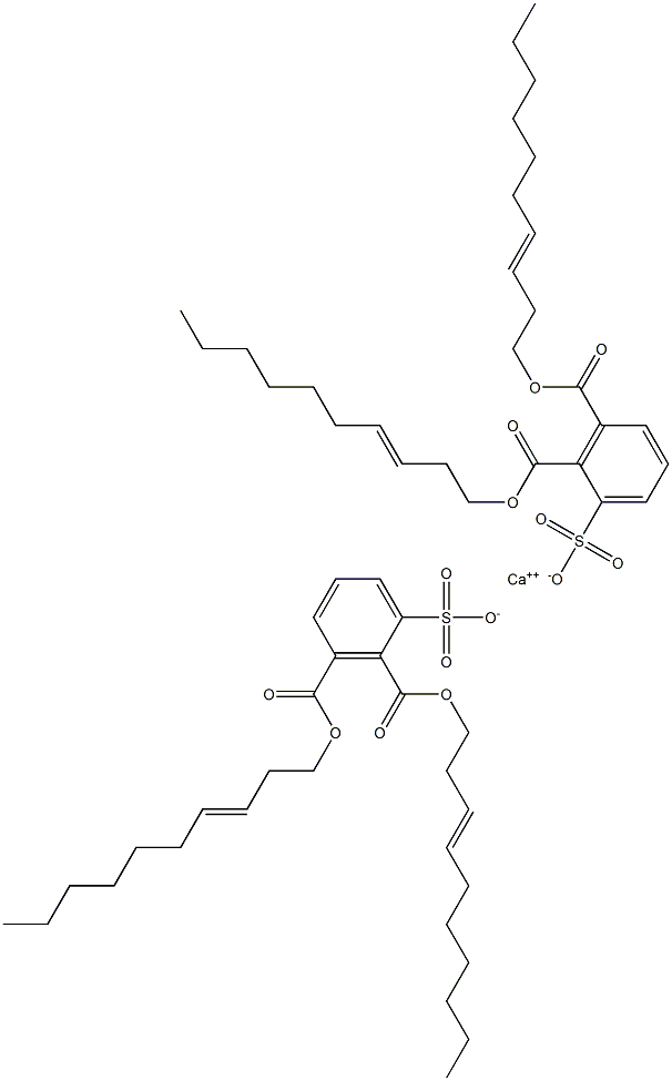 Bis[2,3-di(3-decenyloxycarbonyl)benzenesulfonic acid]calcium salt Struktur