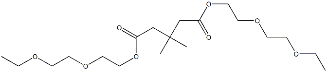 3,3-Dimethylglutaric acid bis[2-(2-ethoxyethoxy)ethyl] ester Struktur