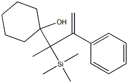 1-[1-(Trimethylsilyl)methyl-2-phenyl-2-propenyl]cyclohexanol Struktur