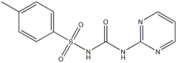 1-(4-Methylphenylsulfonyl)-3-(2-pyrimidinyl)urea Struktur