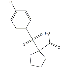 1-(4-Methoxyphenylsulfonyl)cyclopentane-1-carboxylic acid Struktur