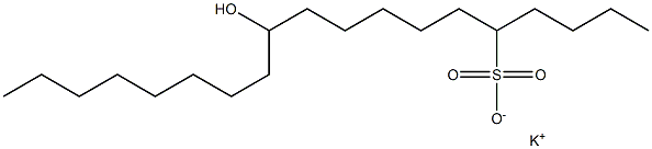 11-Hydroxynonadecane-5-sulfonic acid potassium salt Struktur