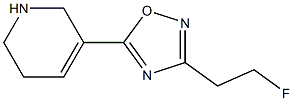 3-(2-Fluoroethyl)-5-[(1,2,5,6-tetrahydropyridin)-3-yl]-1,2,4-oxadiazole Struktur