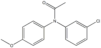 N-(3-Chlorophenyl)-N-(4-methoxyphenyl)acetamide Struktur