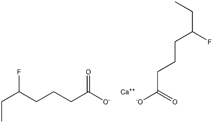 Bis(5-fluoroheptanoic acid)calcium salt Struktur