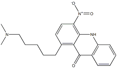 1-(5-Dimethylaminopentyl)-4-nitroacridin-9(10H)-one Struktur