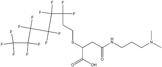 3-[[3-(Dimethylamino)propyl]carbamoyl]-2-[(3,3,4,4,5,5,6,6,7,7,8,8,8-tridecafluorooctyl)thio]propionic acid Struktur