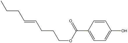 4-Hydroxybenzoic acid 4-octenyl ester Struktur