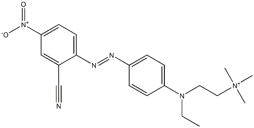 2-[[4-[(2-Cyano-4-nitrophenyl)azo]phenyl](ethyl)amino]-N,N,N-trimethylethanaminium Struktur