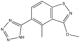 3-Methoxy-5-(1H-tetrazol-5-yl)methyl-1,2-benzisothiazole Struktur