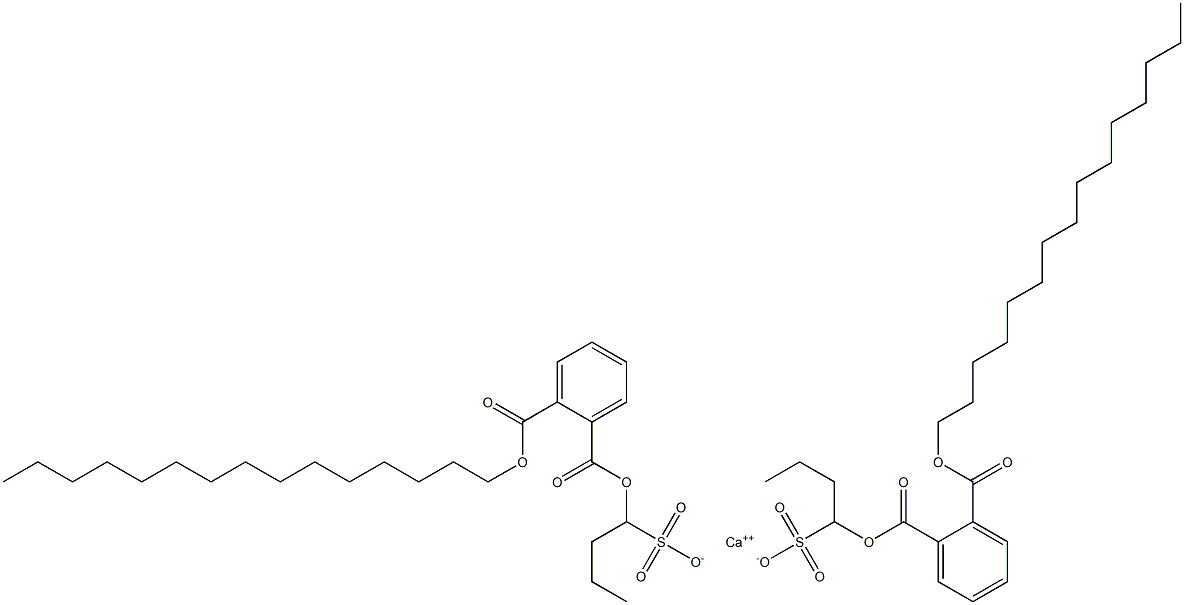 Bis[1-[(2-pentadecyloxycarbonylphenyl)carbonyloxy]butane-1-sulfonic acid]calcium salt Struktur