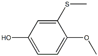 3-(Methylthio)-4-methoxyphenol Struktur