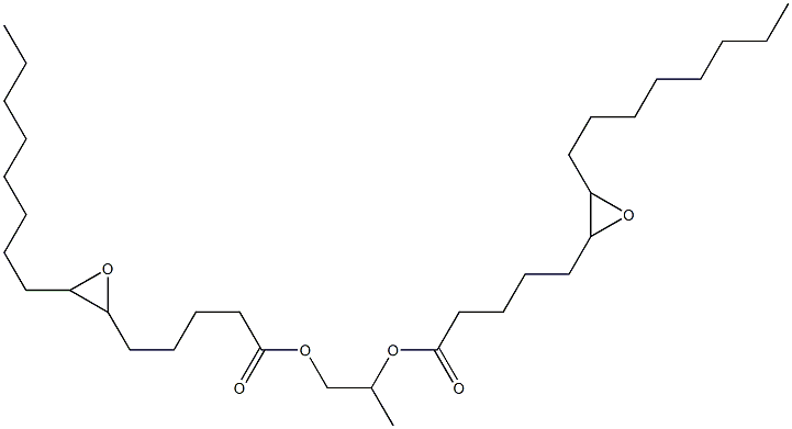 Bis(6,7-epoxypentadecanoic acid)1,2-propanediyl ester Struktur