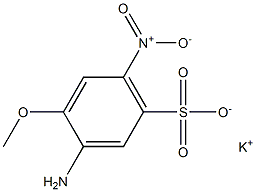 3-Amino-4-methoxy-6-nitrobenzenesulfonic acid potassium salt Struktur