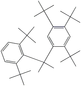 2-(2,4,5-Tri-tert-butylphenyl)-2-(2,6-di-tert-butylphenyl)propane Struktur