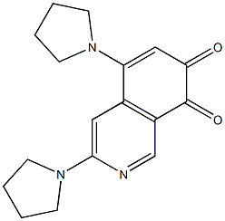 3,5-Bis(pyrrolidin-1-yl)isoquinoline-7,8-dione Struktur