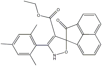 2-Oxo-3'-(2,4,6-trimethylphenyl)spiro[acenaphthylene-1(2H),5'(4'H)-isoxazole]-4'-carboxylic acid ethyl ester Struktur