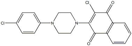 3-Chloro-2-[4-(4-chlorophenyl)piperazino]-1,4-naphthoquinone Struktur