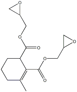 3-Methyl-2-cyclohexene-1,2-dicarboxylic acid diglycidyl ester Struktur