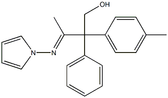 3-Methyl-2-phenyl-3-pyrrolizino-2-(p-tolyl)-1-propanol Struktur