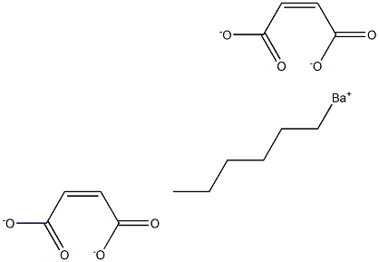 Bis(maleic acid 1-hexyl)barium salt Struktur