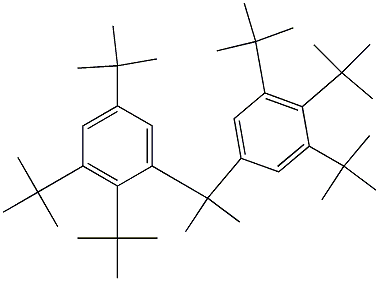 2-(2,3,5-Tri-tert-butylphenyl)-2-(3,4,5-tri-tert-butylphenyl)propane Struktur