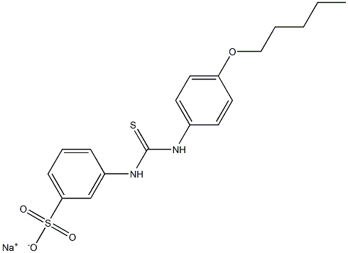 m-[3-[p-(Pentyloxy)phenyl]thioureido]benzenesulfonic acid sodium salt Struktur