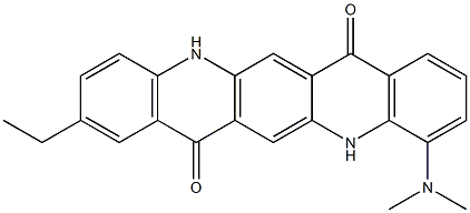 4-(Dimethylamino)-9-ethyl-5,12-dihydroquino[2,3-b]acridine-7,14-dione Struktur