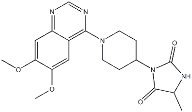 1-[1-(6,7-Dimethoxyquinazolin-4-yl)piperidin-4-yl]-4-methylimidazolidine-2,5-dione Struktur