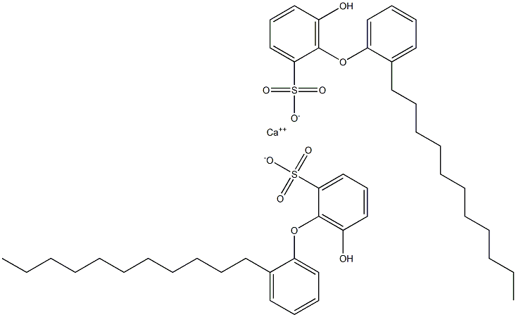 Bis(6-hydroxy-2'-undecyl[oxybisbenzene]-2-sulfonic acid)calcium salt Struktur