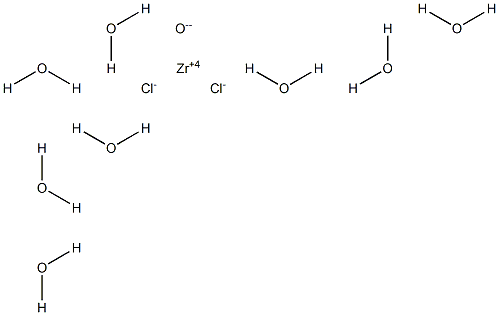 Zirconium(IV) dichloride oxide octahydrate Struktur