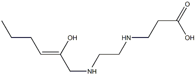 3-[N-[2-[N-(2-Hydroxy-2-hexenyl)amino]ethyl]amino]propionic acid Struktur