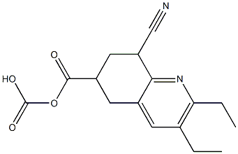 5,6,7,8-Tetrahydro-8-cyanoquinoline-6,6-dicarboxylic acid diethyl ester Struktur