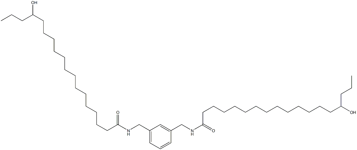 N,N'-(1,3-Phenylenebismethylene)bis(15-hydroxystearamide) Struktur