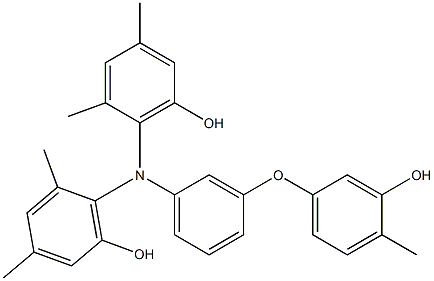 N,N-Bis(6-hydroxy-2,4-dimethylphenyl)-3-(3-hydroxy-4-methylphenoxy)benzenamine Struktur