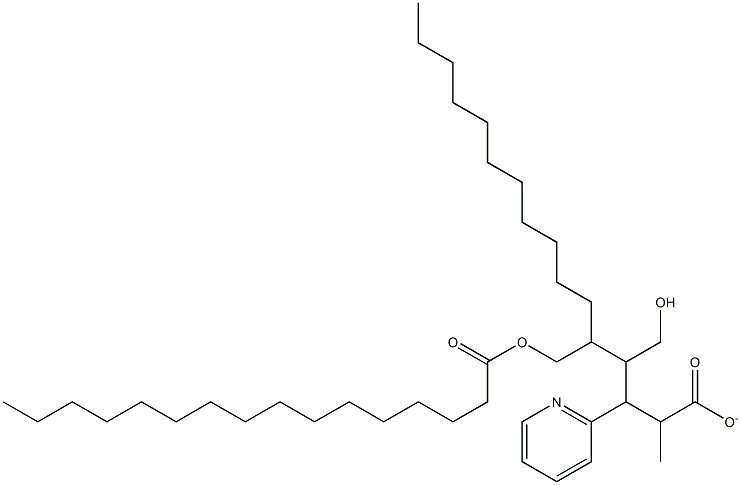 4-(Hydroxymethyl)-2-methyl-5-[[(1-oxohexadecyl)oxy]methyl]-3-pyridinylhexadecanoate Struktur