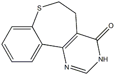 5,6-Dihydro[1]benzothiepino[5,4-d]pyrimidin-4(3H)-one Struktur