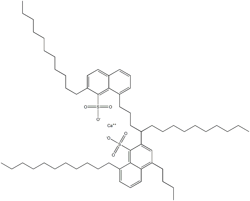 Bis(2,8-diundecyl-1-naphthalenesulfonic acid)calcium salt Struktur