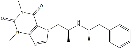 1,3-Dimethyl-7-[(S)-2-[[(S)-1-methyl-2-phenylethyl]amino]propyl]-7H-purine-2,6(1H,3H)-dione Struktur