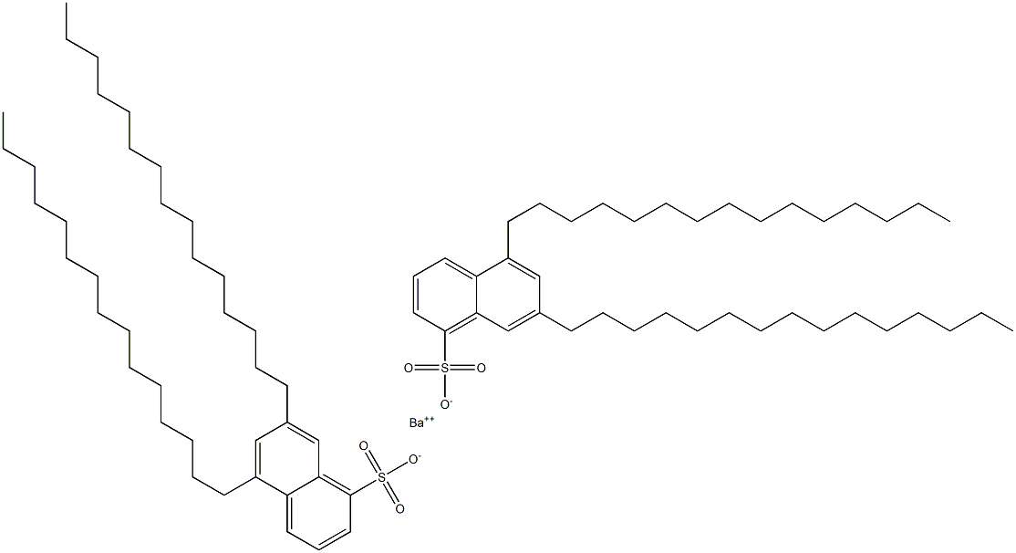 Bis(5,7-dipentadecyl-1-naphthalenesulfonic acid)barium salt Struktur