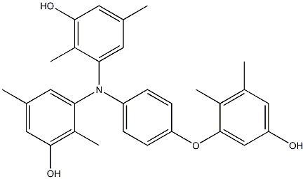 N,N-Bis(3-hydroxy-2,5-dimethylphenyl)-4-(5-hydroxy-2,3-dimethylphenoxy)benzenamine Struktur